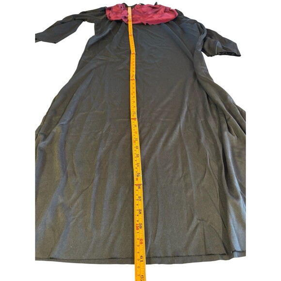 Grim Reaper Skeleton Costume Hooded Robe Mask Gloves Medallion Belt One Size - Picture 6 of 9